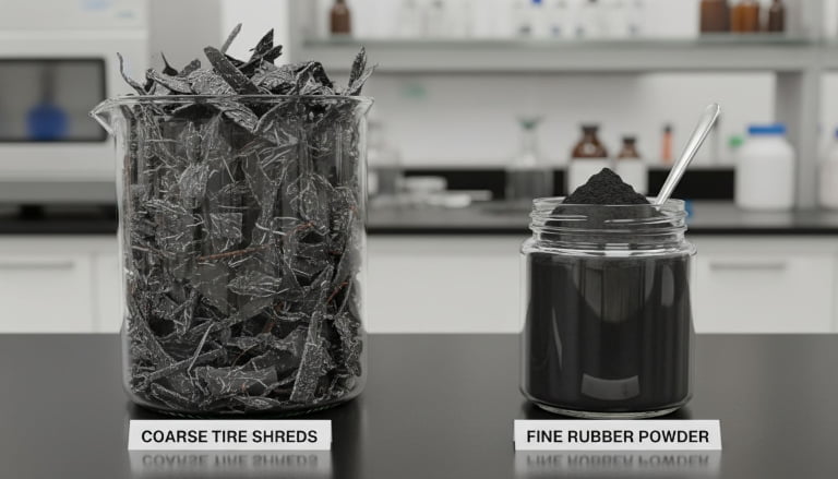What’s the Difference Between a Tire Shredding Line and a Rubber Powder Line?