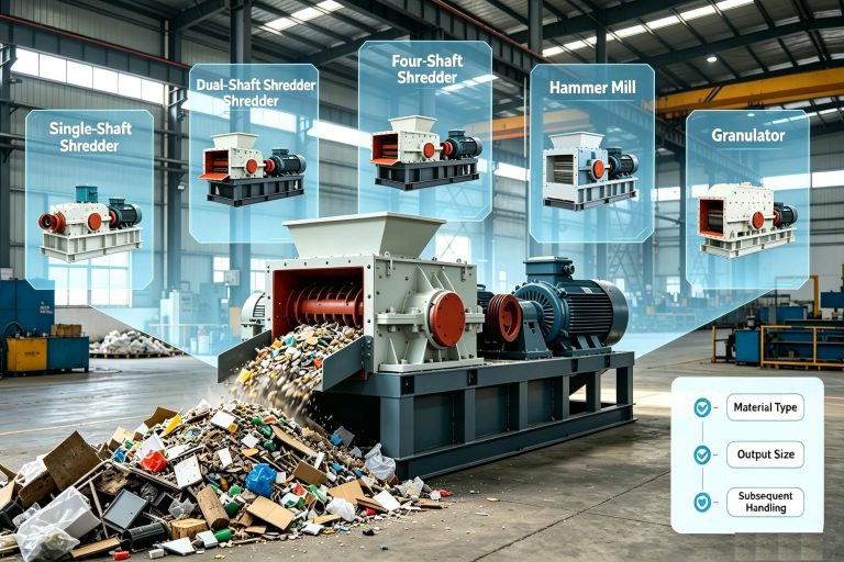Different types of industrial shredders overview